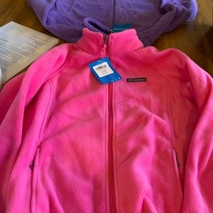 Columbia girls fleece zip up jacket